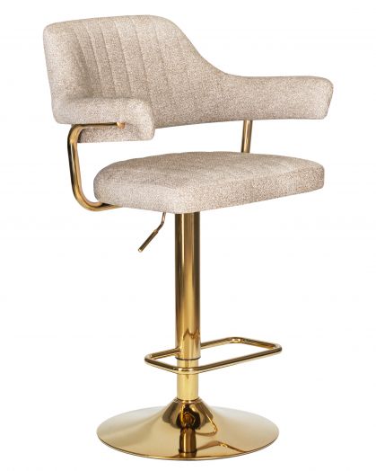 Стул барный DOBRIN CHARLY GOLD (бежевый твид (LEO26))
