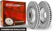 Диски тормозные передние PowerStop Evolution с насечками и перфорацией, на KIA K5 / Tucson / Sportage 4