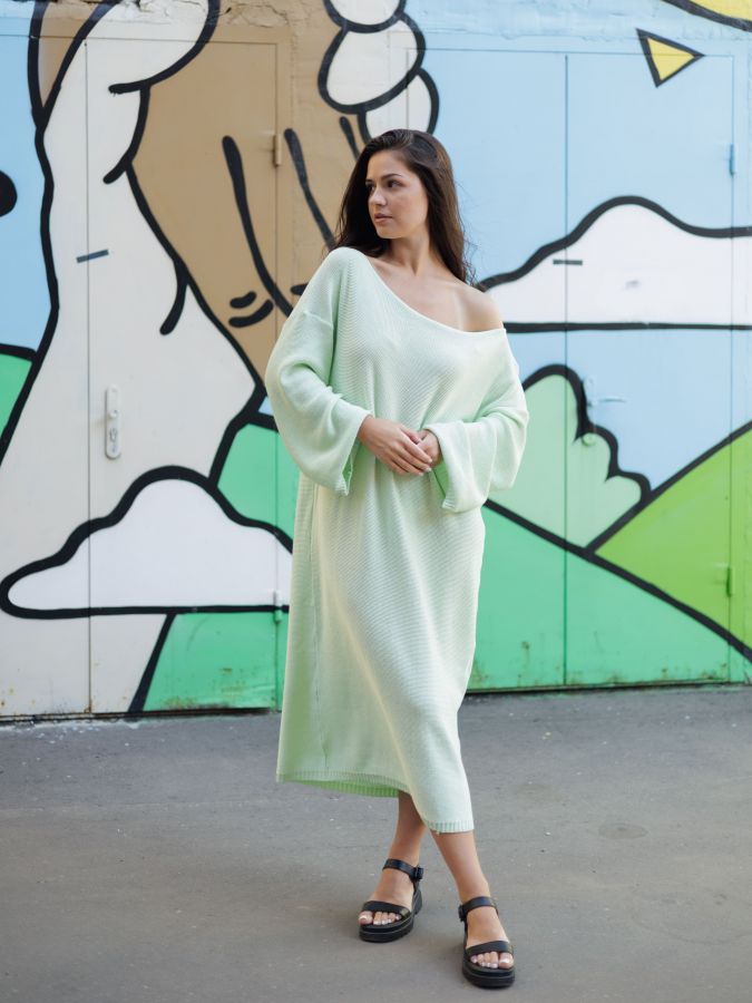 Платье Ondata вязаное мятное