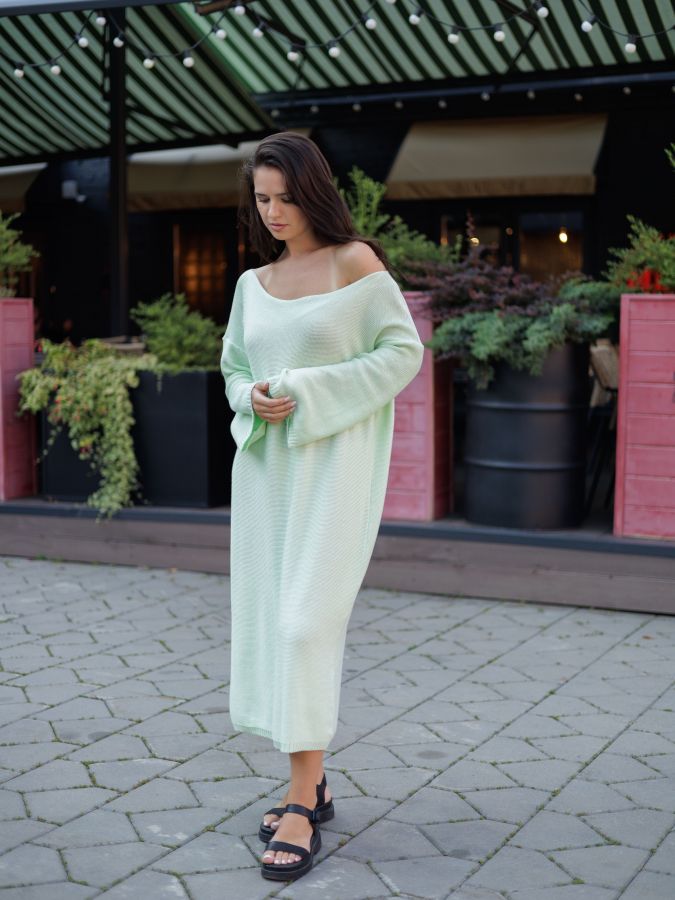 Платье Ondata вязаное мятное