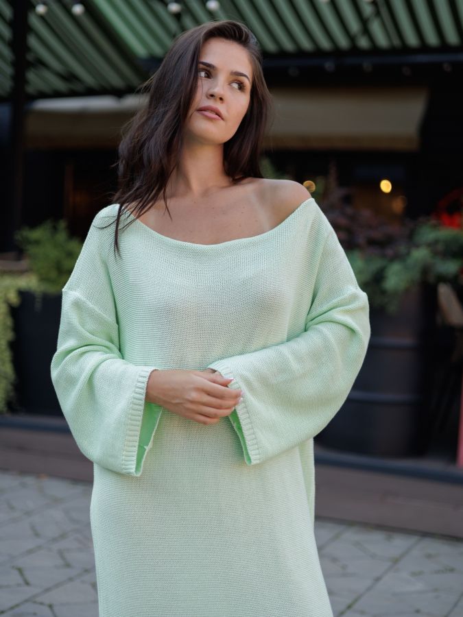 Платье Ondata вязаное мятное