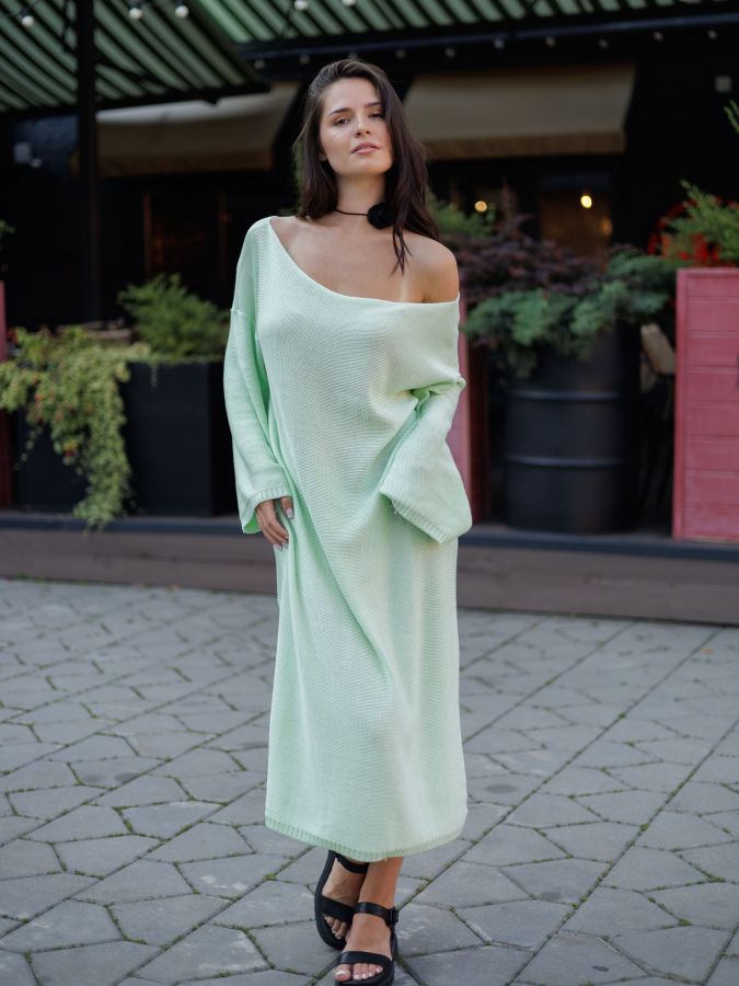 Платье Ondata вязаное мятное