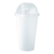 Стакан "Bubble Cup" 0,500л матовый прозрачный с крышкой