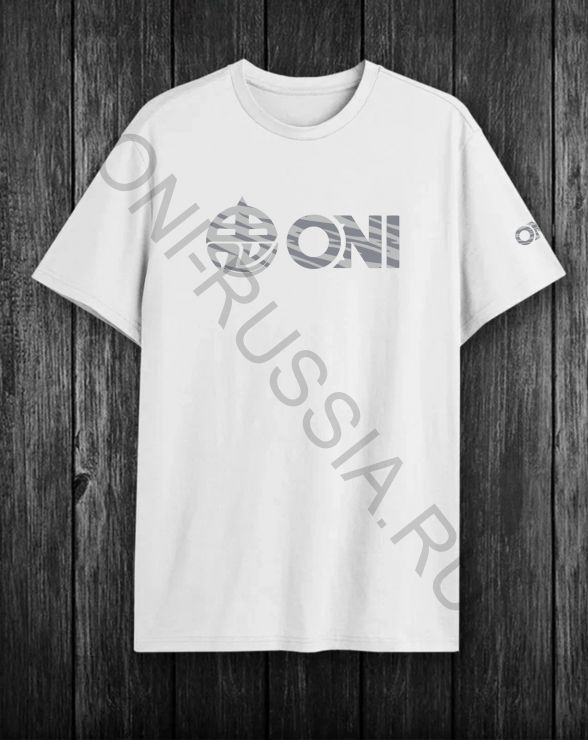 Футболка белая с логотипом ONI