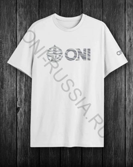 Футболка белая с логотипом ONI