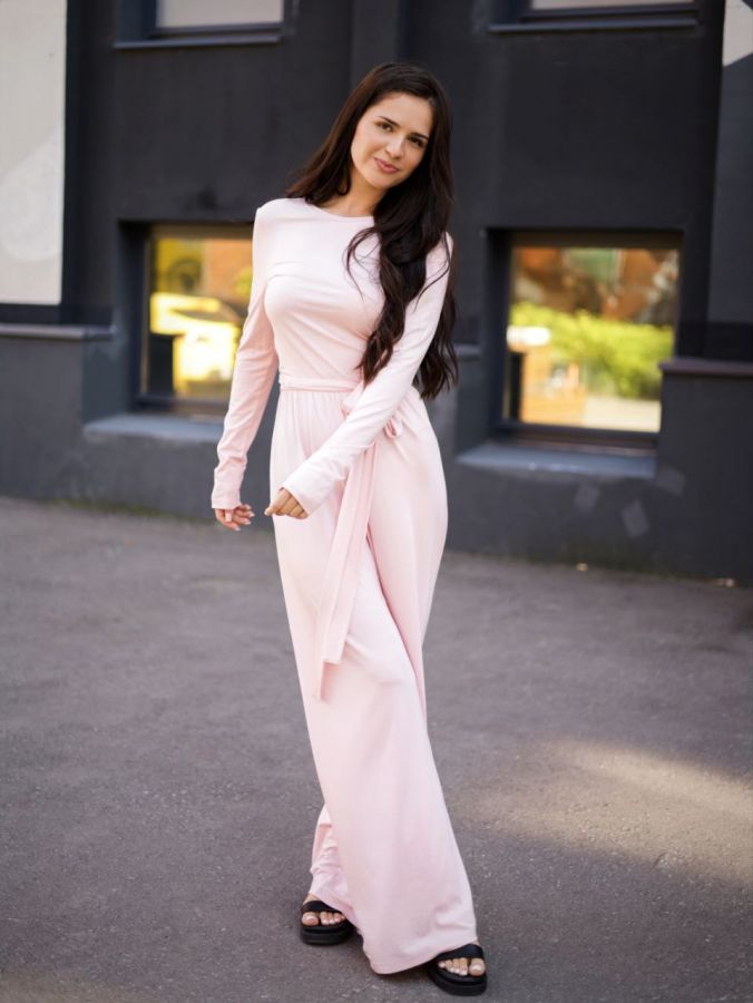 Брюки из кукурузы розовые