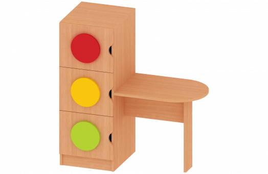 Шкаф Светофор со столиком СР-АД-67-1