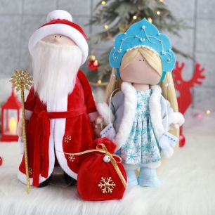 Набор для пошива текстильных игрушек - Дед Мороз и Снегурочка // символ 2026