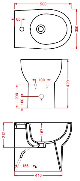 Напольное биде Artceram Smarty 2.0 SMB002 округлое ФОТО