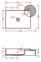 Накладная раковина Artceram Cartesio CAL002 58х44 схема 2