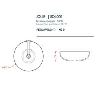Накладная раковина Artceram Jolie JOL001 схема 3