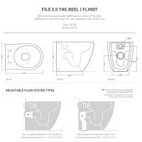 Напольный унитаз Artceram File 2.0 370х520 мм FLV007 схема 2