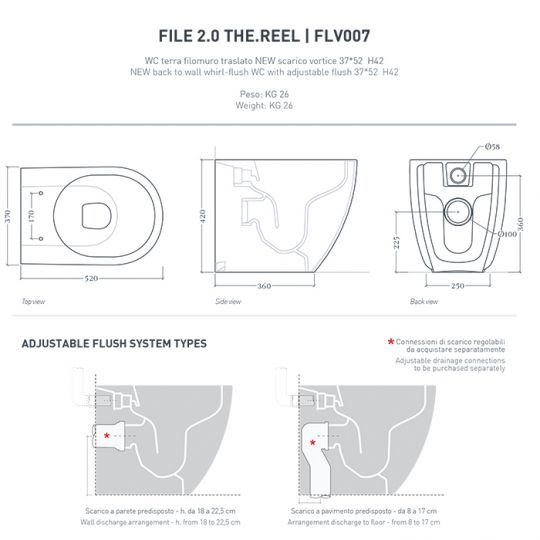 Напольный унитаз Artceram File 2.0 370х520 мм FLV007 схема 2