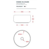 Раковина Artceram Cognac COL004 35х35 схема 2