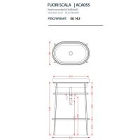 Раковина овальная Artceram Fuori Scala TFL033 35х58 схема 2