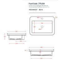 Раковина прямоугольная Artceram Fuori Scala TFL034 60х45 схема 2
