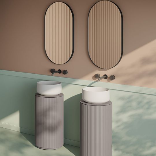 Круглая тумба для раковины Artceram Mono 39х39х72 см столешница с резьбой ACM042 схема 3 Круглая тумба для раковины Artceram Mono 39х39х72 см столешница с резьбой ACM042 схема 3