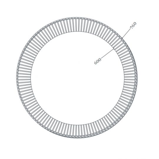 Зеркало Artceram Lord 760 мм со светодиодной подсветкой в стиле ретро ACS018 схема 2