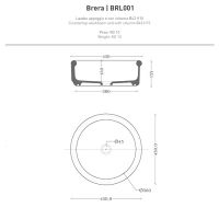 Раковина накладная Artceram Brera 43х43 см BRL001 схема 2