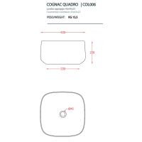 Раковина Artceram Cognac Quadro 55 COL006 43х43 схема 2