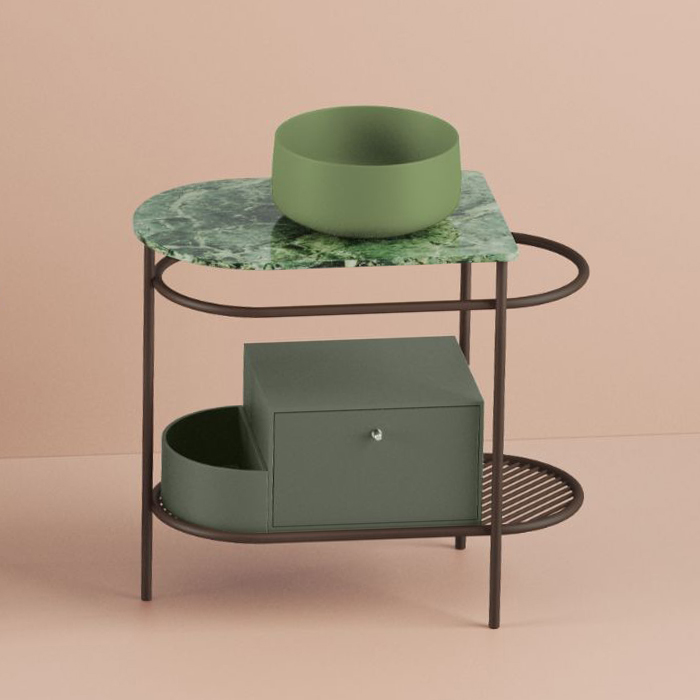 Шкаф Artceram Flair 3.0 с выдвижным ящиком и боковой секцией 400х348х250 мм ACM037 ФОТО