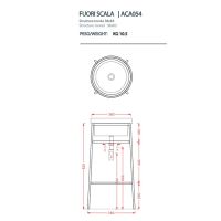 Керамическая раковина Artceram Fuori Scala  накладная/встраиваемая TFL032 01 40х40 схема 7