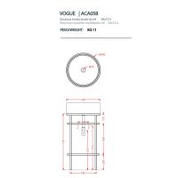 Столешница Artceram Vogue 44х44х72,5 см TFA011 схема 2 Столешница Artceram Vogue 44х44х72,5 см TFA011 схема 2