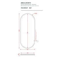 Зеркало Artceram Arco 500х1200 мм с LED-подсветкой и сенсорным выключателем ACS014 схема 2