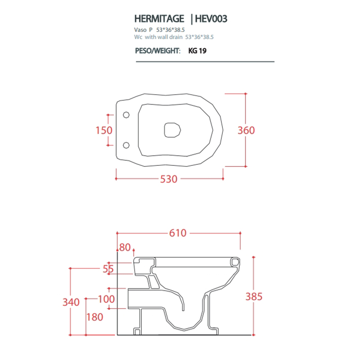 Унитаз Artceram Hermitage HEV003 ФОТО