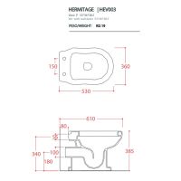 Унитаз Artceram Hermitage HEV003 схема 2 Унитаз Artceram Hermitage HEV003 схема 2