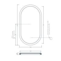 Зеркало Artceram Milano 550х1000 мм со светодиодной подсветкой ACS019 схема 2 Зеркало Artceram Milano 550х1000 мм со светодиодной подсветкой ACS019 схема 2
