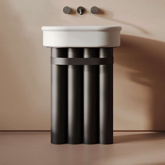 Конструкция Artceram Church 4-х трубная металлическая для настольных раковин 34х38х72 ACA086