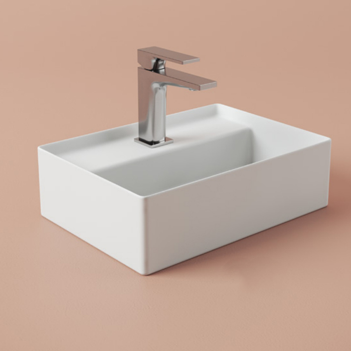 Изображение Накладная раковина Artceram Scalino 380х270 мм SCL005 цвет белый