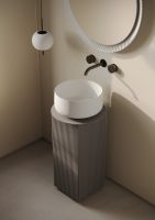 Тумба для раковины Artceram Mono 39х39х72 см столешница с резьбой хромированный слив в комплекте ACM041 схема 4