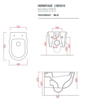 Подвесной унитаз Artceram Hermitage HEV010 схема 2