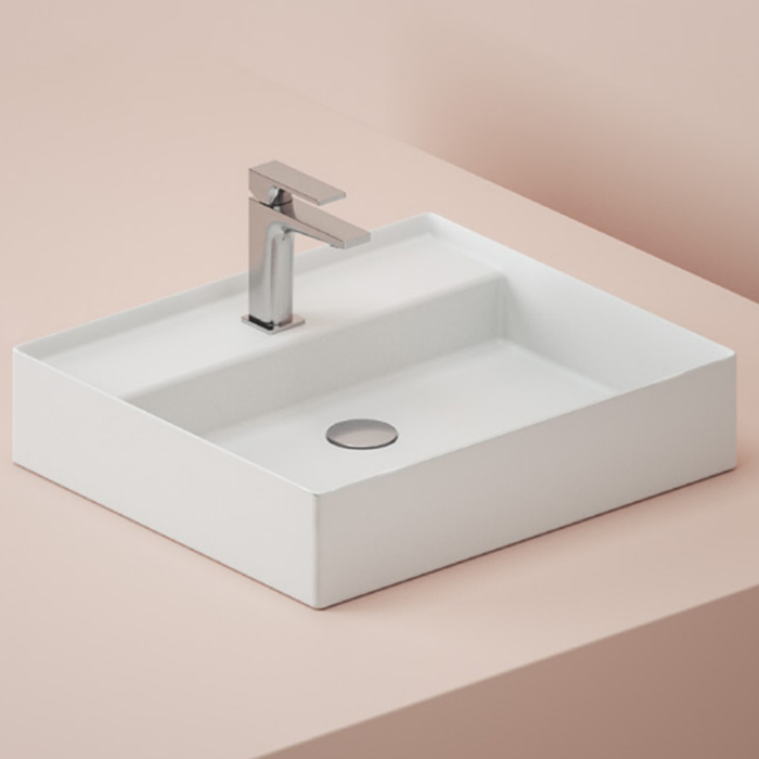 Изображение Раковина Artceram Scalino 550х480 мм накладная отверстие для смесителя без перелива SCL007