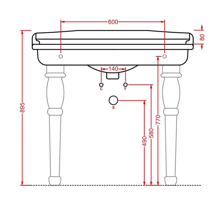 Ножки Artceram Hermitage для раковины (2 шт.) керамика HEC003 ФОТО