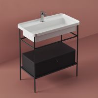 Металлическая консоль Artceram Fuori Scala 77х42.5х83см. напольная с ящиком ACM040 схема 3