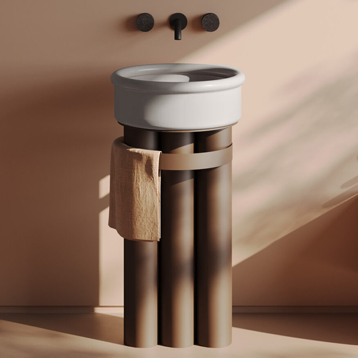 Конструкция Artceram Church 3-х трубная металлическая для настольной раковины 345х385х720 мм ACA085