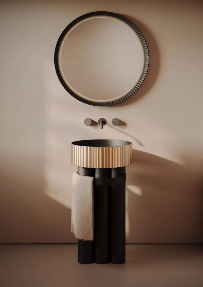 Конструкция Artceram Church 3-х трубная металлическая для настольной раковины 345х385х720 мм ACA085 ФОТО