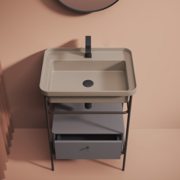 Шкаф с выдвижным ящиком для металлической консоли Artceram Fuori Scala 55,5х40х83 ACM039