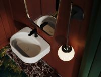 Закругленная раковина Artceram Wonder WNL003 55x43 см подвесная или накладная схема 3