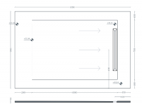Керамический душевой поддон Artceram Aquanit PDR038 135x90 см схема 2