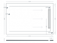 Керамический душевой поддон Artceram Aquanit PDR037 120x80 см схема 2