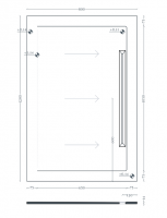 Керамический душевой поддон Artceram Aquanit PDR035 80x120 см схема 2