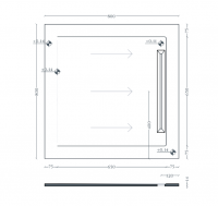 Керамический душевой поддон Artceram Aquanit PDR033 80x80 см схема 2