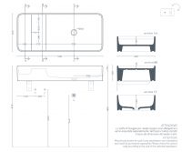 Прямоугольная раковина Artceram Brooklyn BNL002 90x40 см схема 2