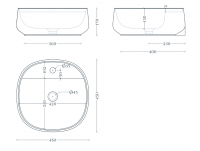 Прямоугольная раковина Artceram Brooklyn BNL001 100x50 см схема 2