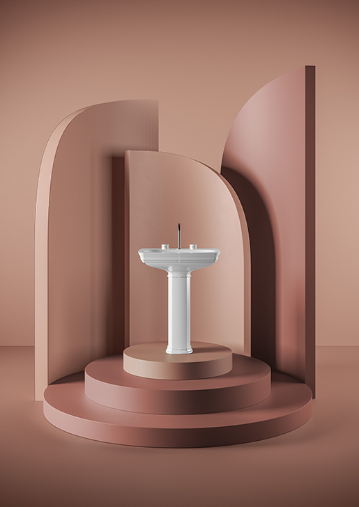 Пьедестал Artceram Civitas для раковины 680 мм CIC001 цвет белый ФОТО