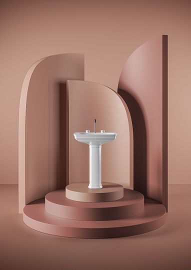 Пьедестал Artceram Civitas для раковины 680 мм CIC001 цвет белый схема 2